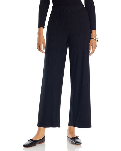 

Широкие брюки в рубчик до щиколотки Eileen Fisher, цвет Black