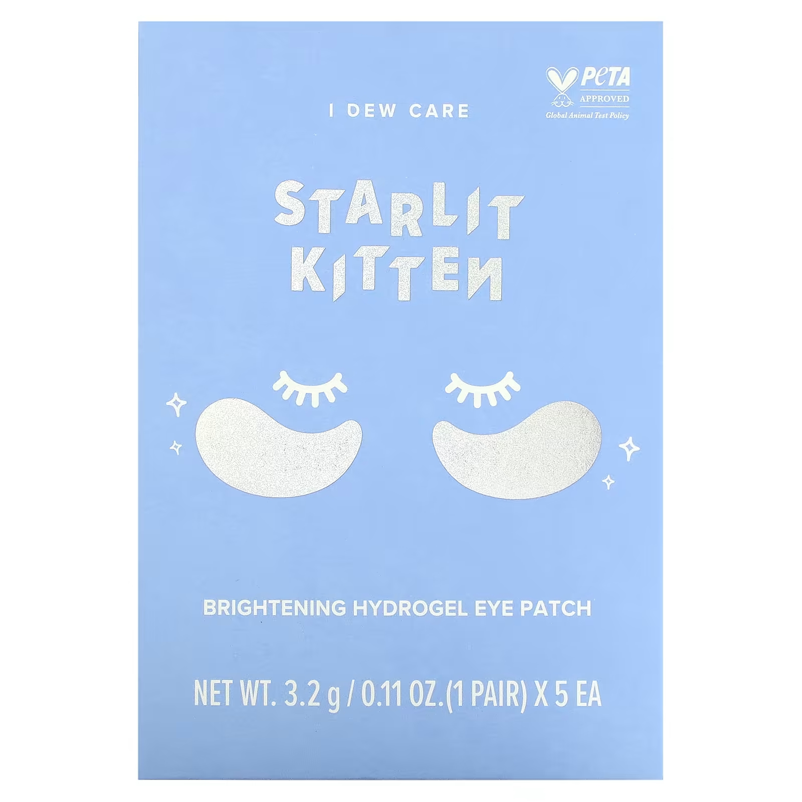 цена Патчи для глаз I Dew Care Starlit Kitten осветляющие гидрогелевые, 3,2 гр.