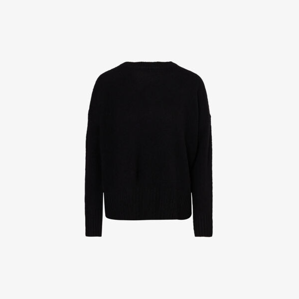

Кашемировый вязаный джемпер Melody с разрезом на спине 360 Cashmere, черный