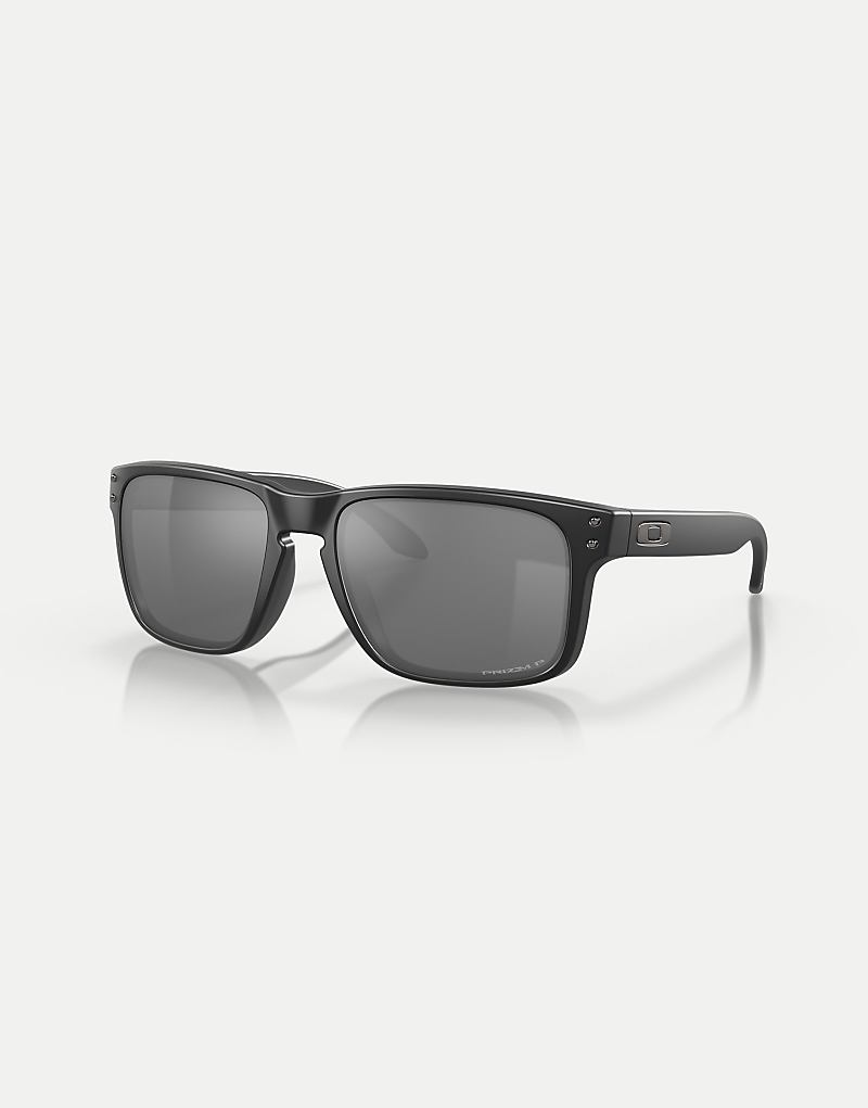 

Солнцезащитные очки квадратной поляризации Oakley Holbrook™ черного матового цвета с серыми зеркальными линзами