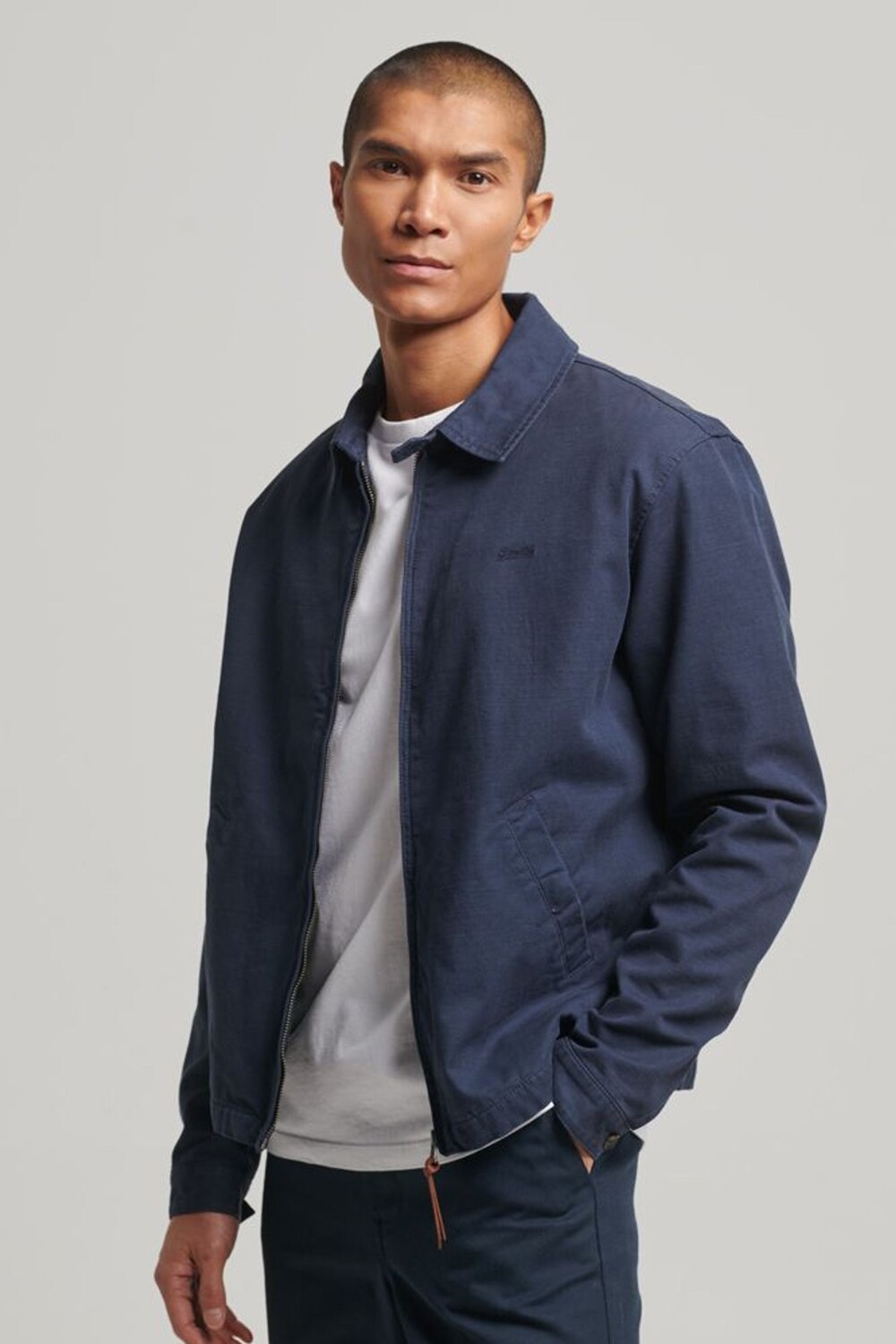 

Винтажная классическая куртка Харрингтон Superdry, синий