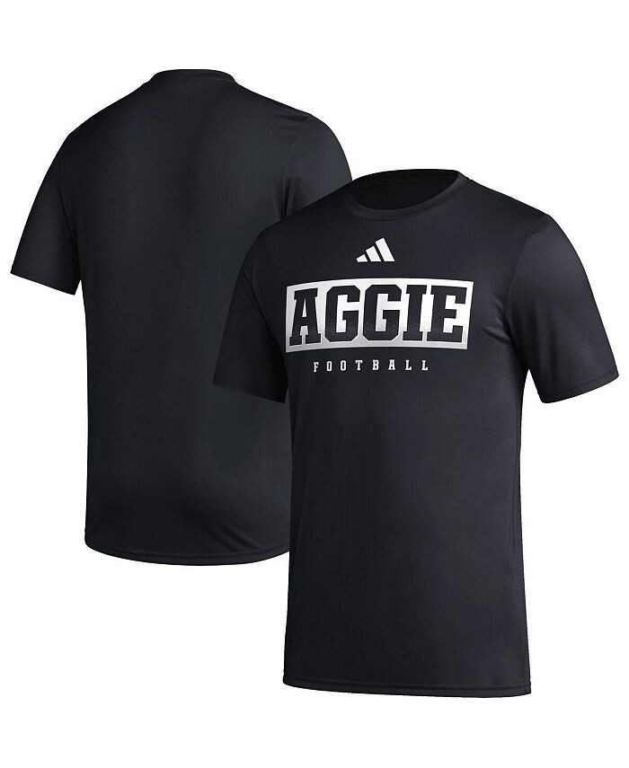 

Мужская черная футболка Texas A&M Aggies Football Practice AEROREADY Pregame adidas, черный
