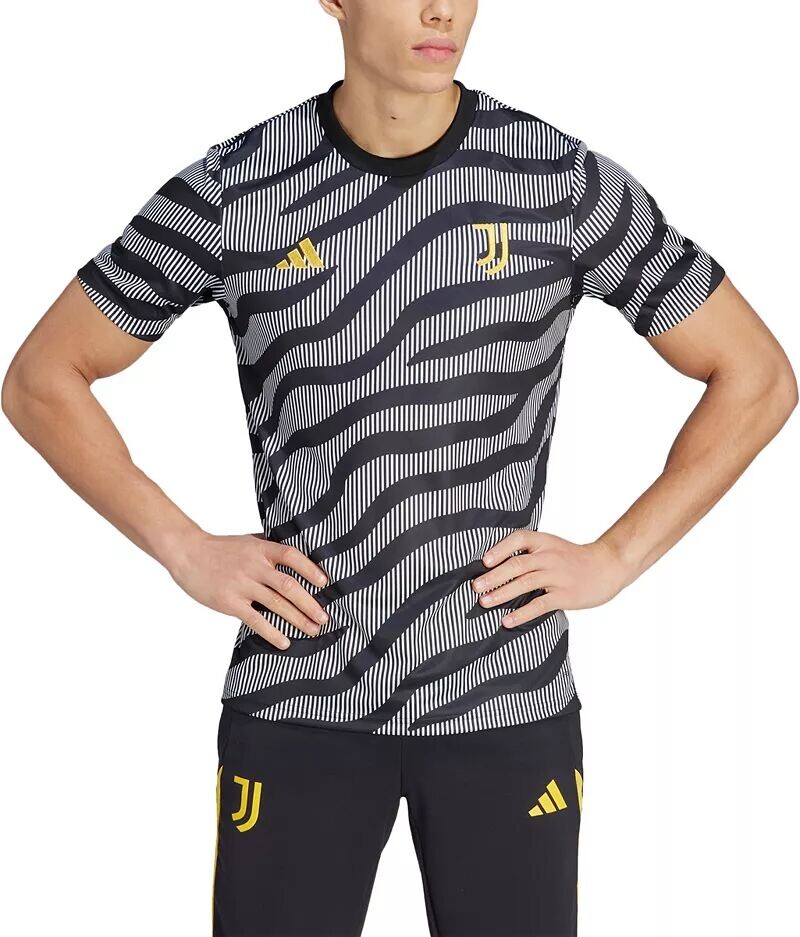 

Черная предматчевая футболка Adidas Juventus
