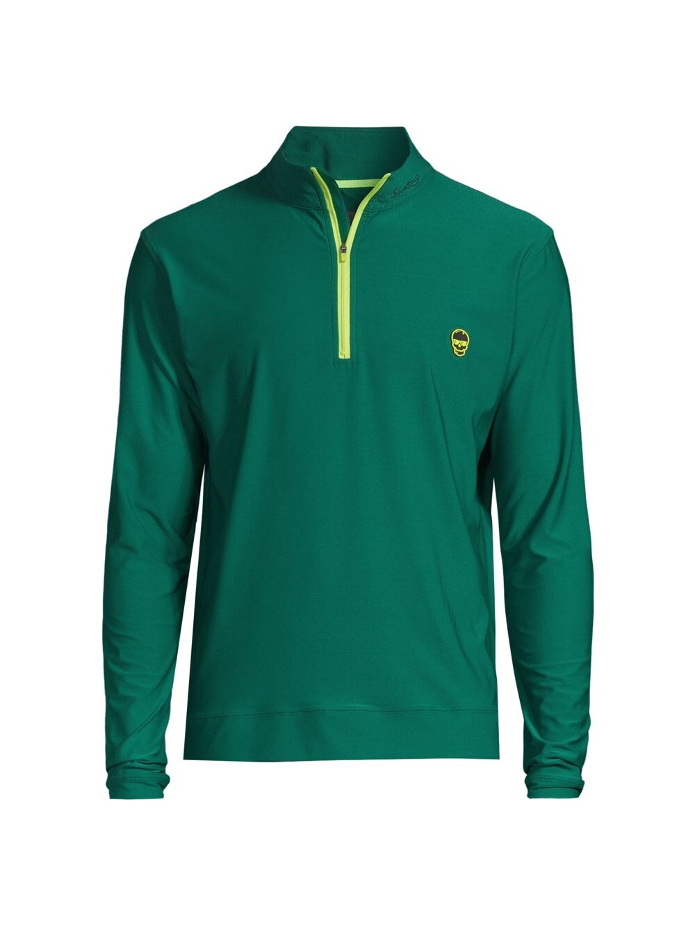 

Свитер Drop 2.0 SWAG Skull с молнией на четверть SWAG GOLF, зеленый