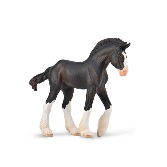 Collecta, Коллекционная статуэтка, Черный Клайдсдейлский жеребенок collecta коллекционная статуэтка домашнее животное перуанская лошадь жеребенок пасо каштан
