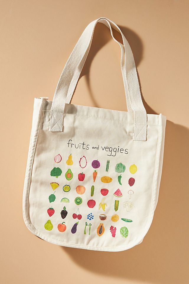 

Сумка-тоут Unfortunate Portrait Fruits & Veggies Tote, белый