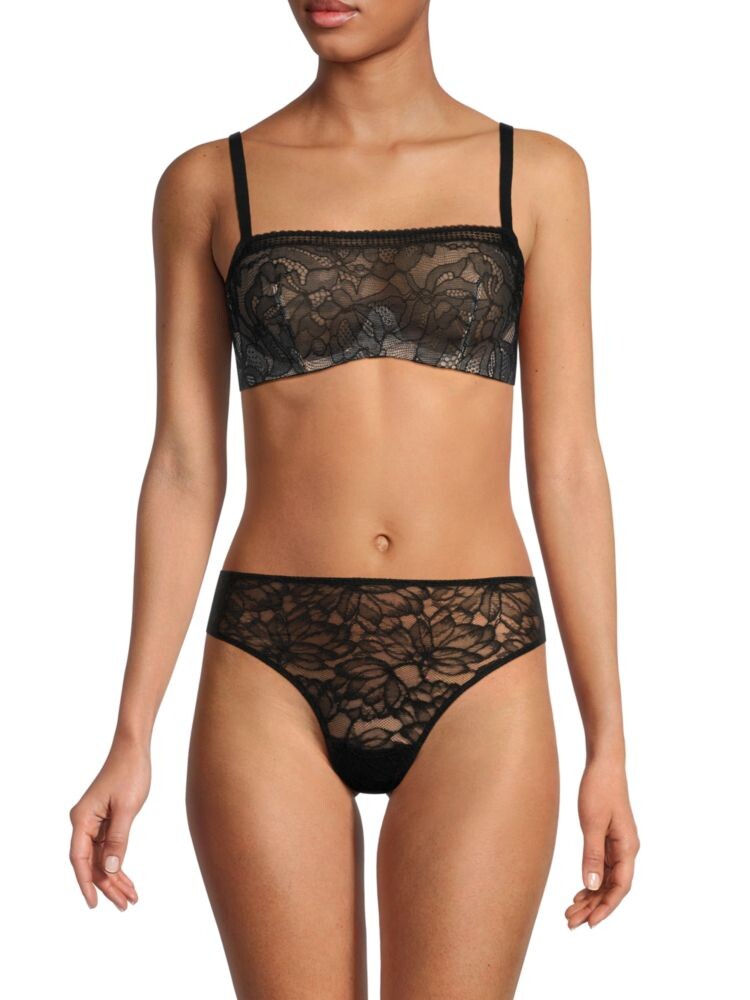 

Кружевной бралетт-бандо Wolford, черный