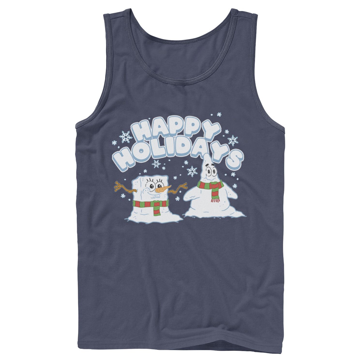 

Мужская майка Nickelodeon SpongeBob SquarePants Snowmen Happy Holidays