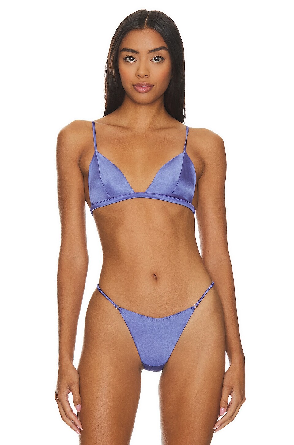 

Бюстгальтер fleur du mal Luxe Triangle, цвет Periwinkle