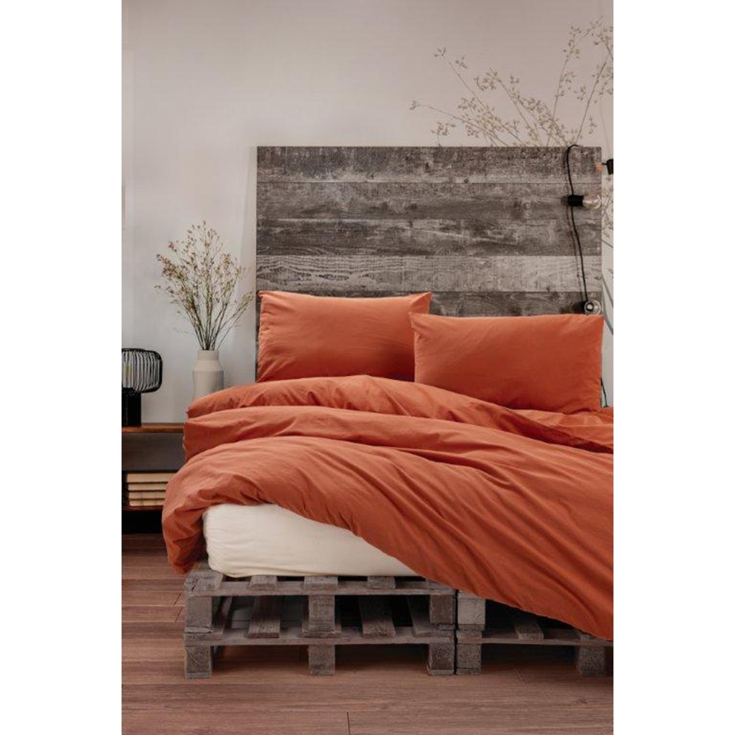 Комплект постельного белья Cotton Box Neat Ranforce roen turuncu cilt terlik