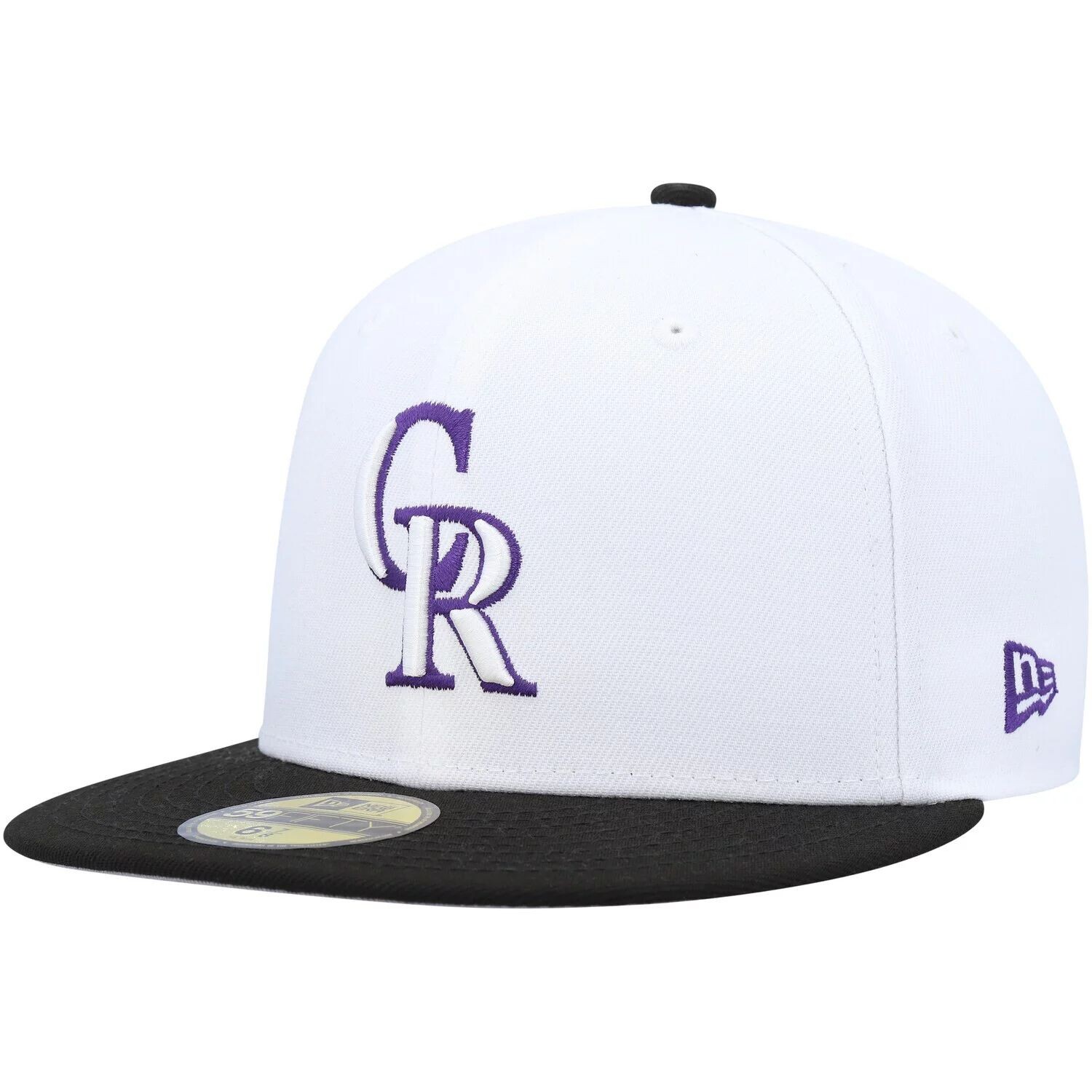 

Мужская приталенная шляпа New Era White Colorado Rockies Optic 59FIFTY