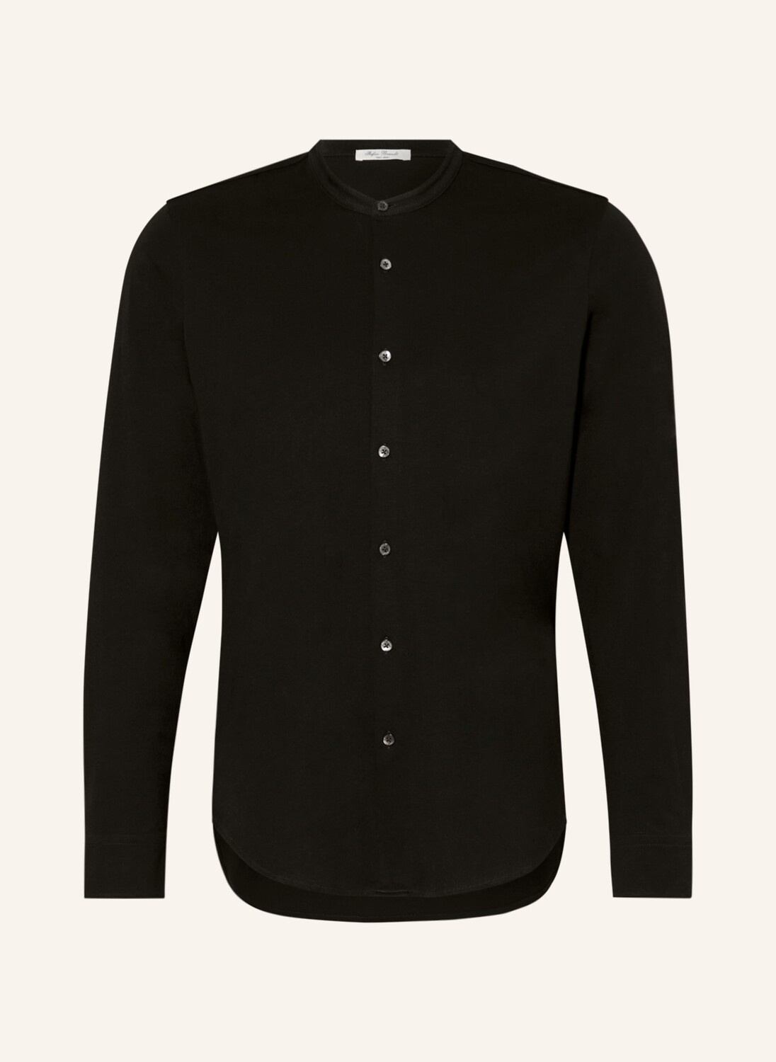 

Рубашка Stefan Brandt JerseySlim Fit mit Stehkragen, черный