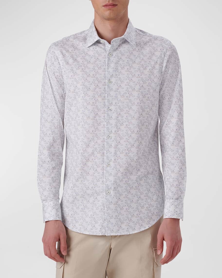 

Мужская рубашка OoohCotton Tech Abstract Sport Bugatchi