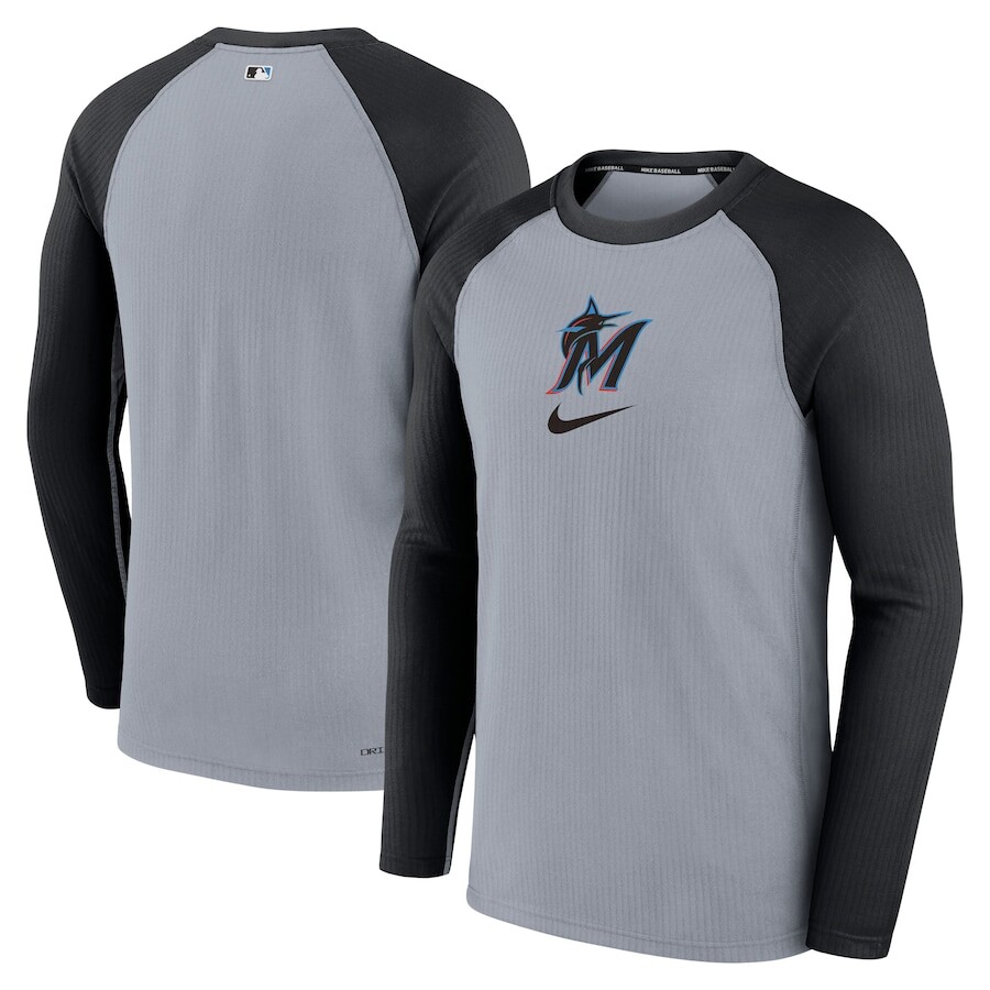 

Футболка с длинным рукавом Nike Miami Marlins, серый