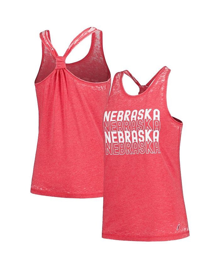 

Женская майка Scarlet Nebraska Huskers Stacked Name Racerback League Collegiate Wear, красный