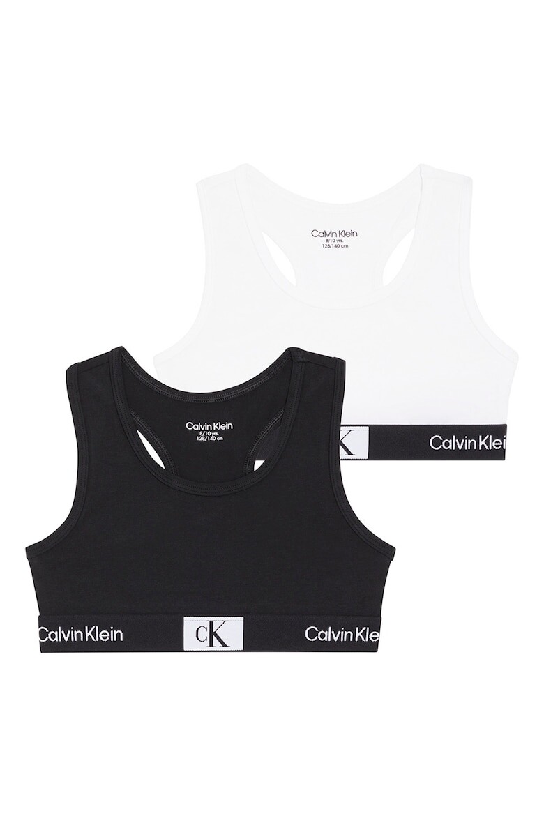 

Бюстье с логотипом - 2 пары Calvin Klein, черный