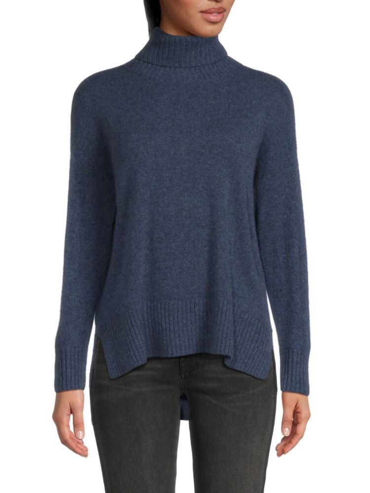 

Свитер с высоким воротником из 100% кашемира High Low Saks Fifth Avenue, цвет Vintage Indigo