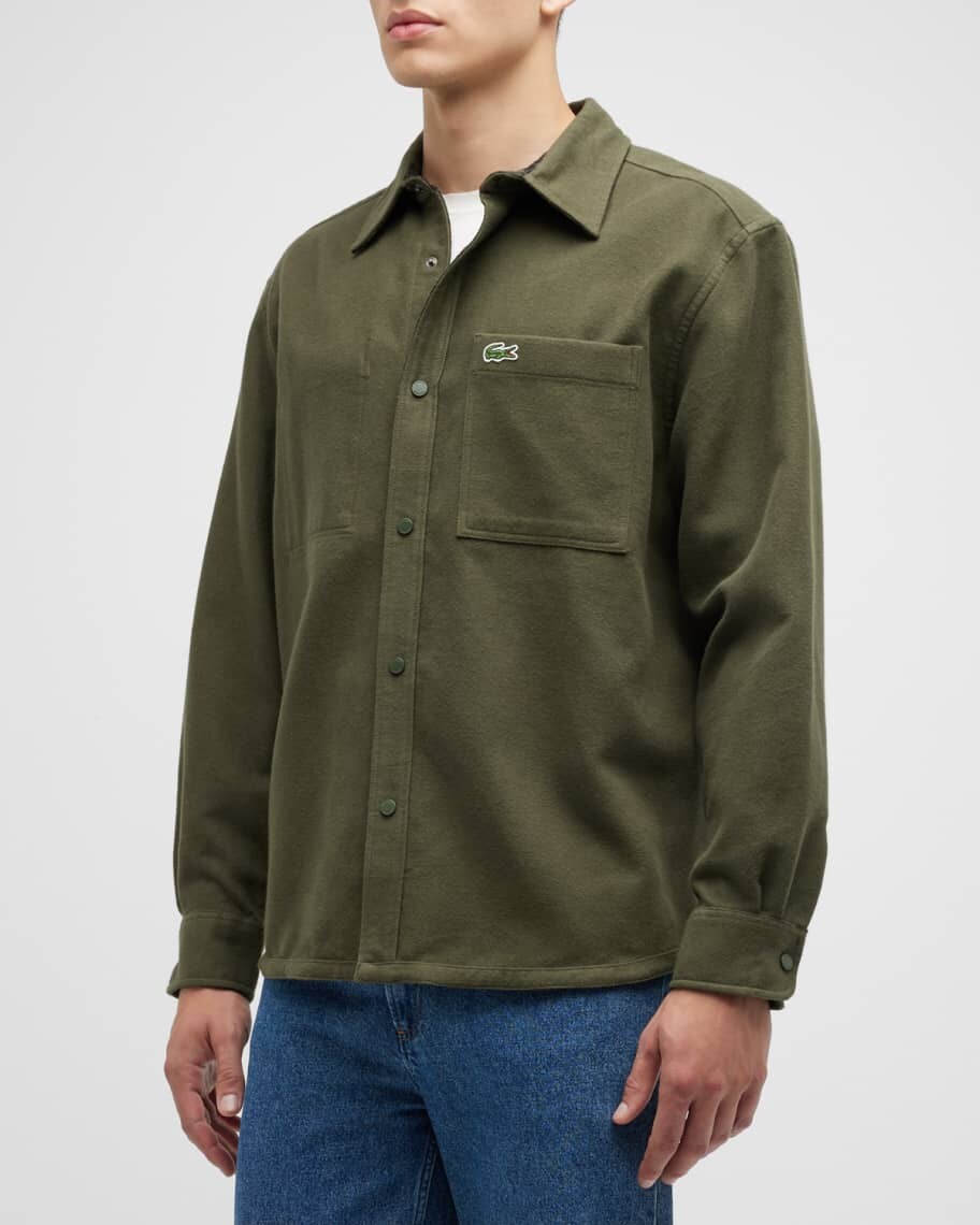 

Мужская двусторонняя фланелевая верхняя рубашка Lacoste