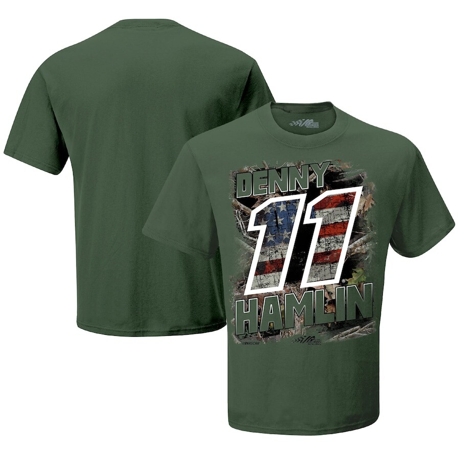 

Футболка с коротким рукавом Joe Gibbs Racing Team Collection Denny Hamlin, оливковый