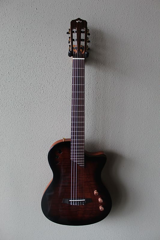 цена Акустическая гитара Brand New Cordoba Stage Thinbody Nylon String Acoustic/Electric Guitar - Edgeburst