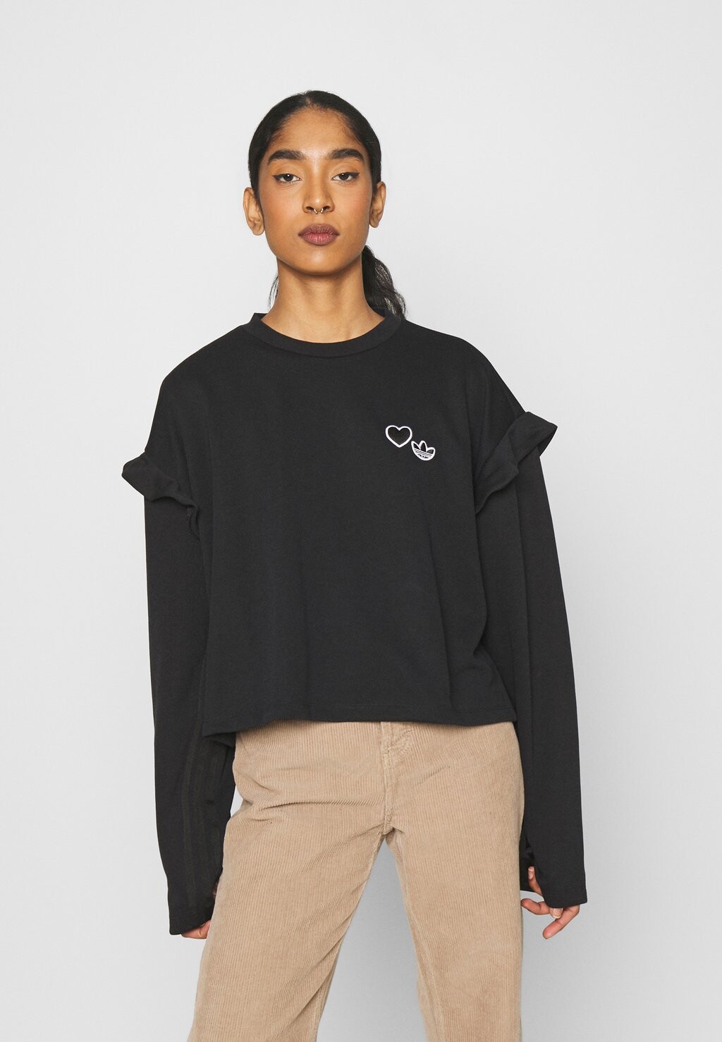 

Топ с длинными рукавами CREW NECK adidas Originals, черный