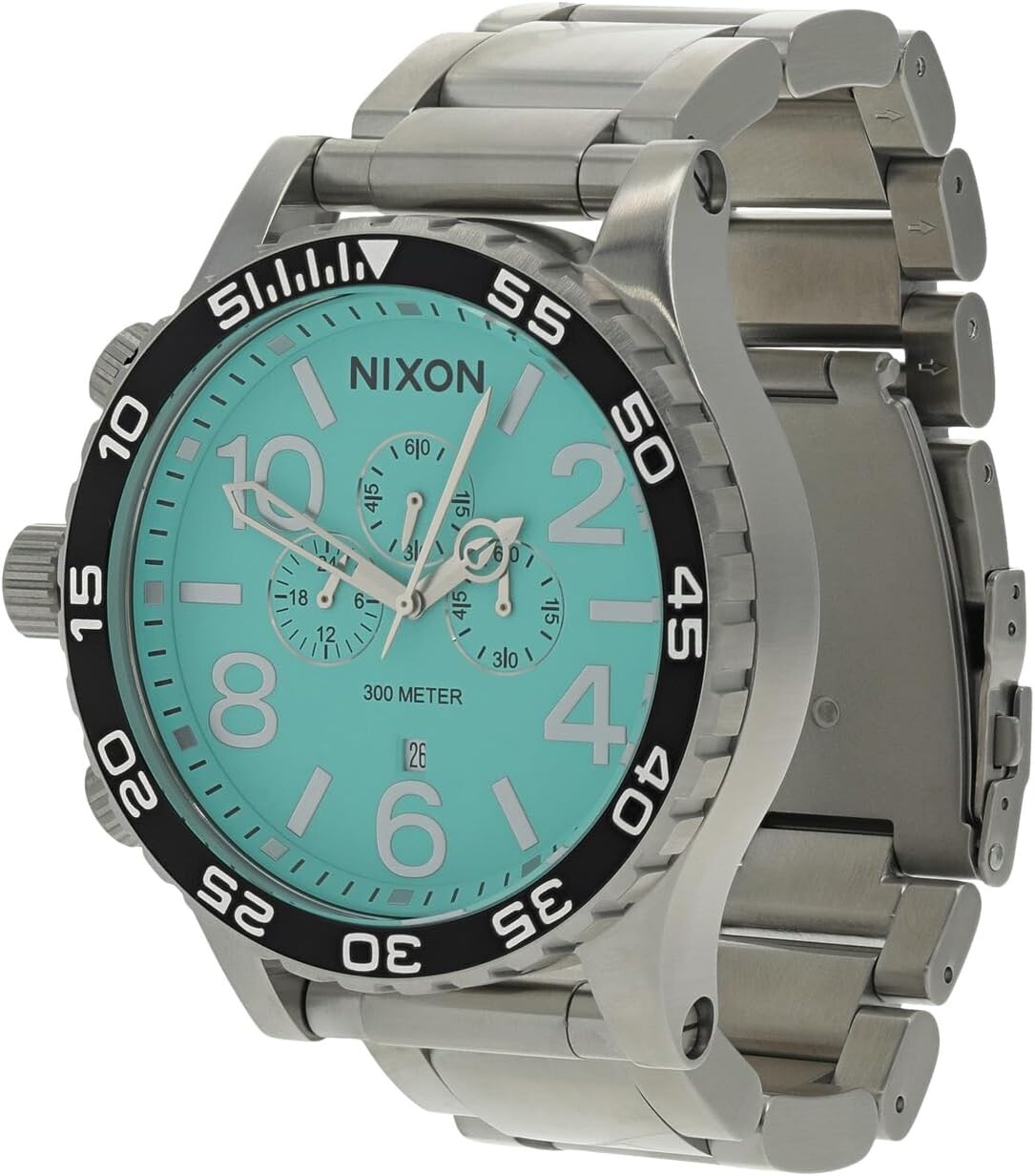 Часы 51-30 Chrono Nixon, цвет Silver/Turquoise