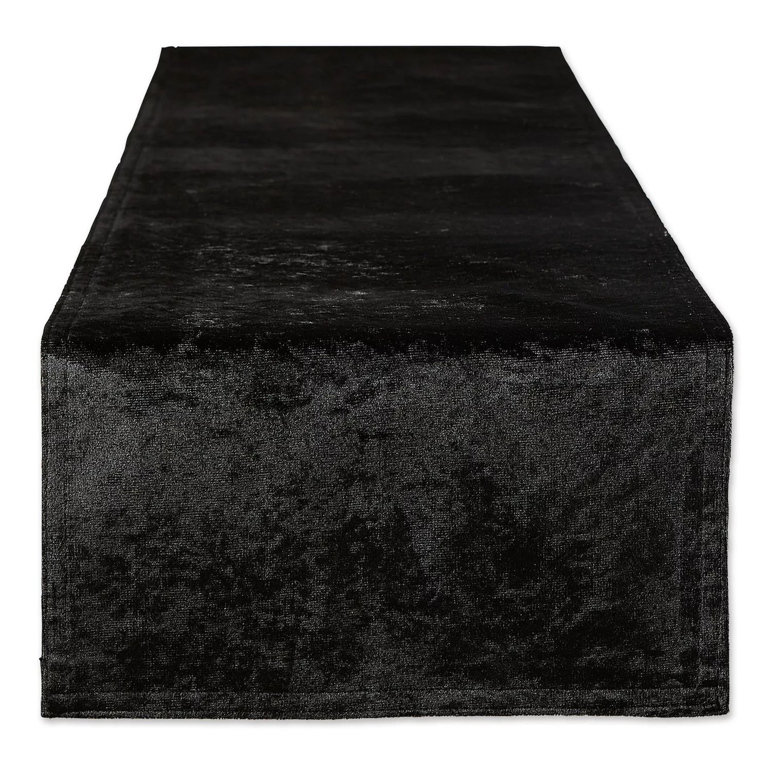 Черная бархатная декоративная скамейка размером 14 x 72 дюйма