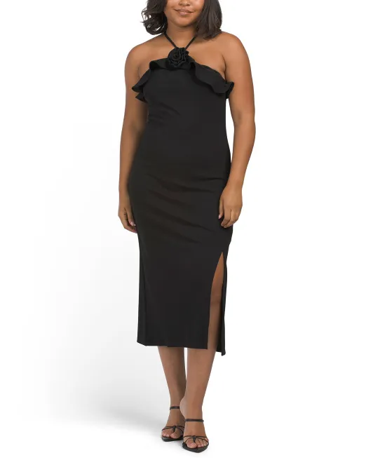 

Платье миди с розочкой и оборками Layla Rachel Rachel Roy, черный