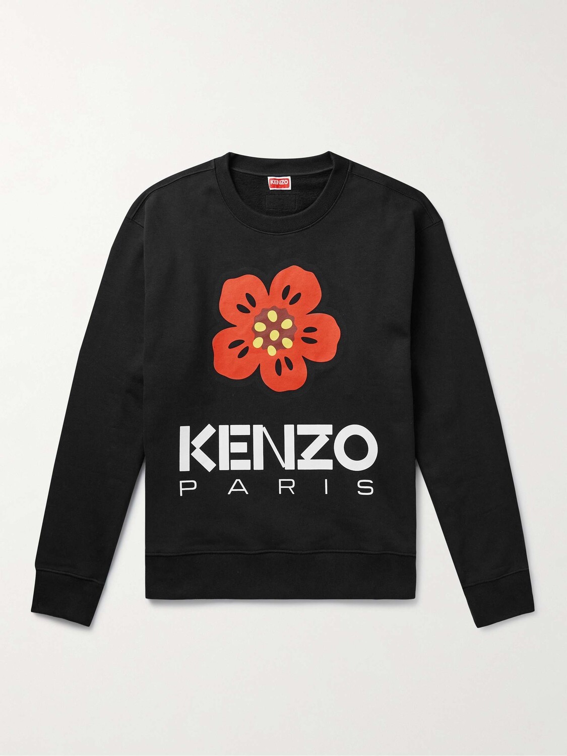 

Толстовка из эластичного хлопкового джерси с логотипом KENZO, черный