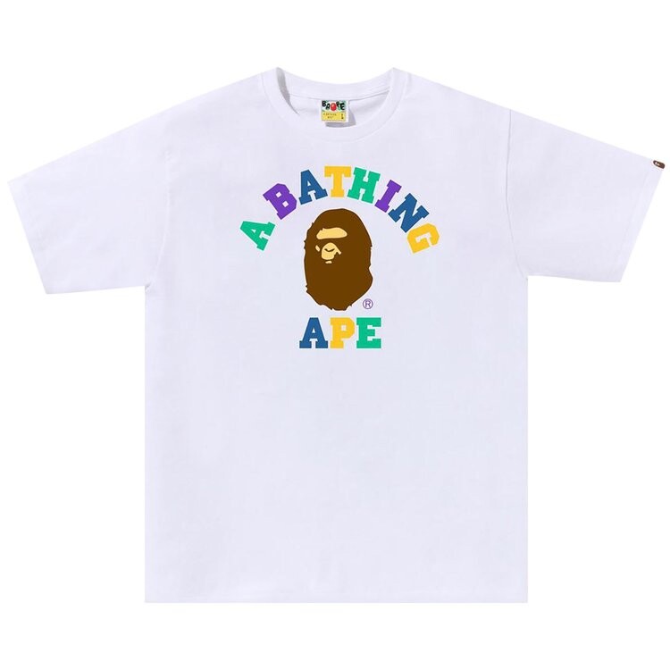 

Футболка BAPE Colors College T-Shirt, белый