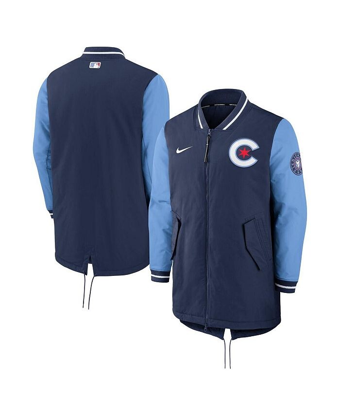 

Мужская темно-синяя куртка с молнией во всю длину Chicago Cubs Authentic Collection City Connect Dugout Performance Nike, синий