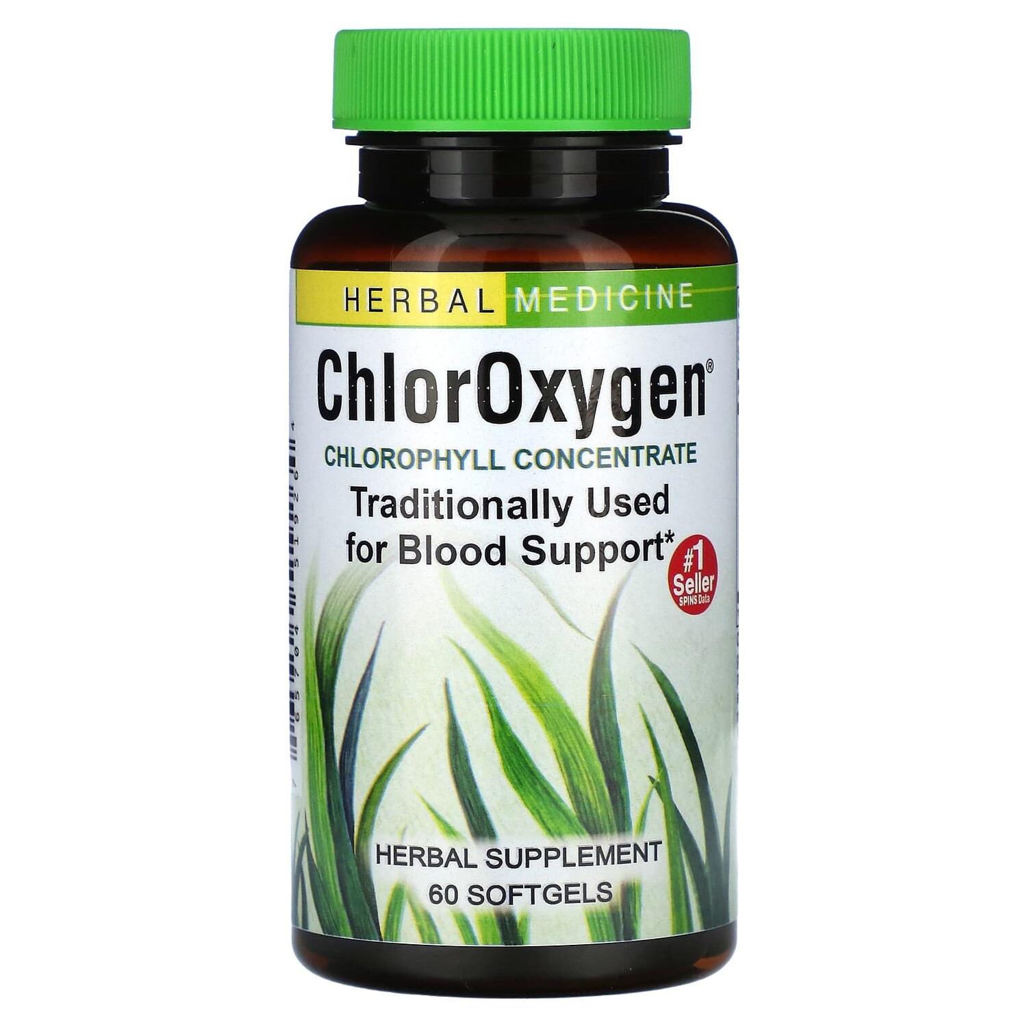 

ChlorOxygen, концентрат хлорофилла, 60 быстродействующих мягких капсул, Herbs Etc.