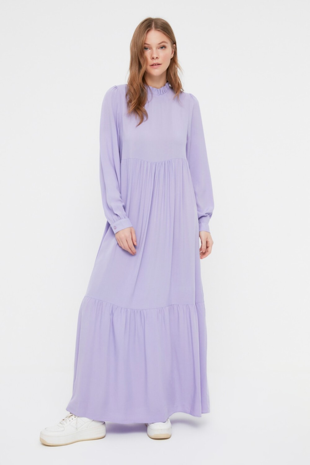 

Платье - Фиолетовый - А-силуэт Trendyol Modest, фиолетовый