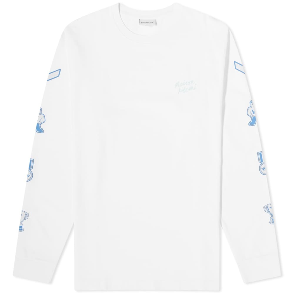 

Комфортная футболка с длинными рукавами Maison Kitsune Prizes, белый