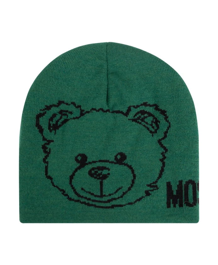 

Шапка с медвежьим мотивом Moschino, зеленый
