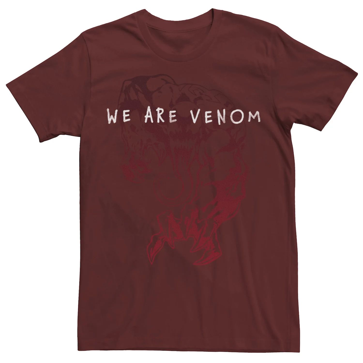 футболка marvel venom face с изображением we are venom teeth черный Мужская футболка с выцветшим комиксом Marvel We Are Venom