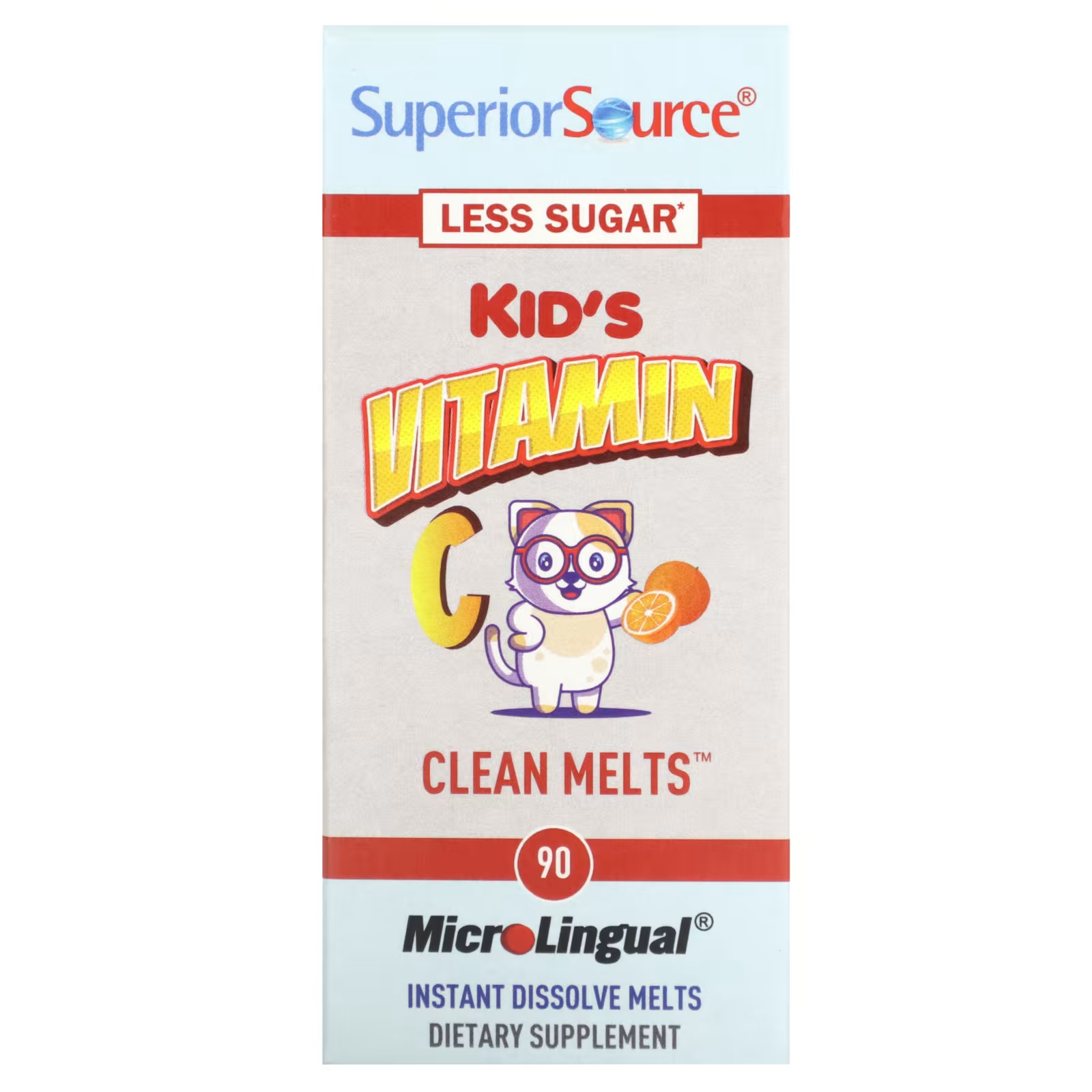 Витамин C Superior Source Clean Melts апельсин, 90 растворов superior source c 500 мг острый апельсин для рассасывания без сахара 90 таблеток