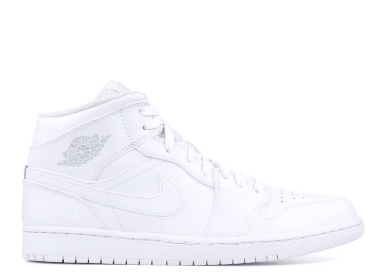 

Кроссовки AIR JORDAN 1 RETRO MID 'WHITE PURE PLATINUM', белый