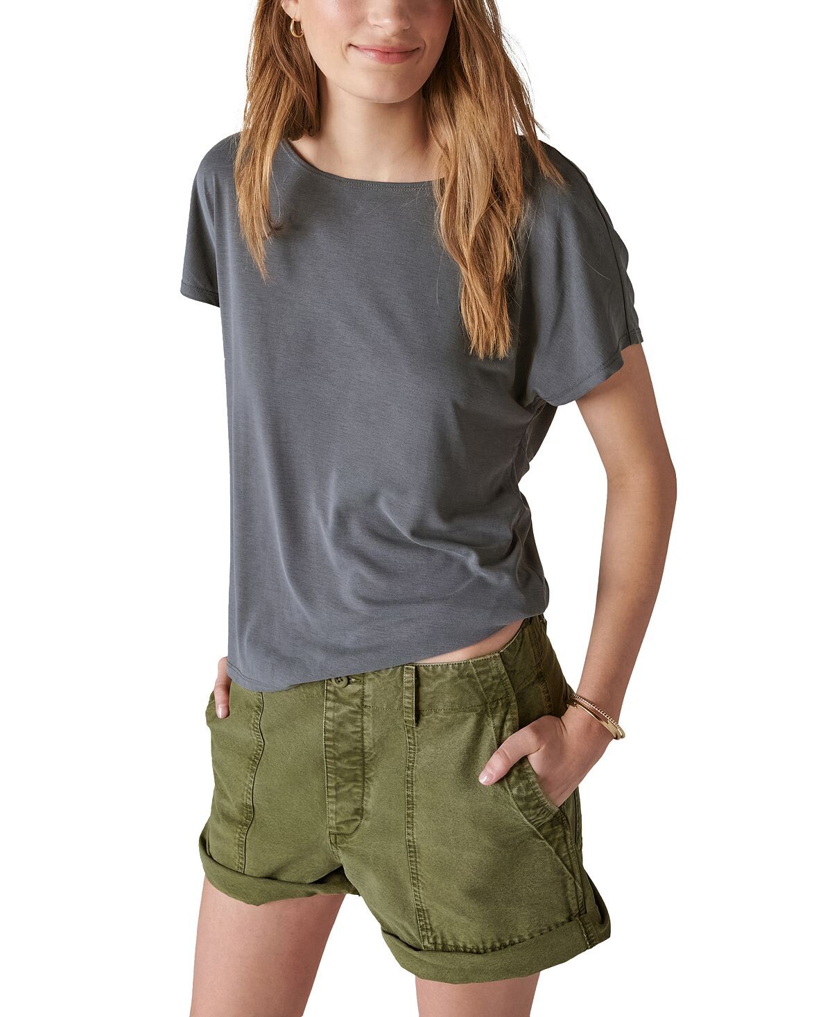 

Женская футболка Sandwash с закручивающейся спинкой Lucky Brand