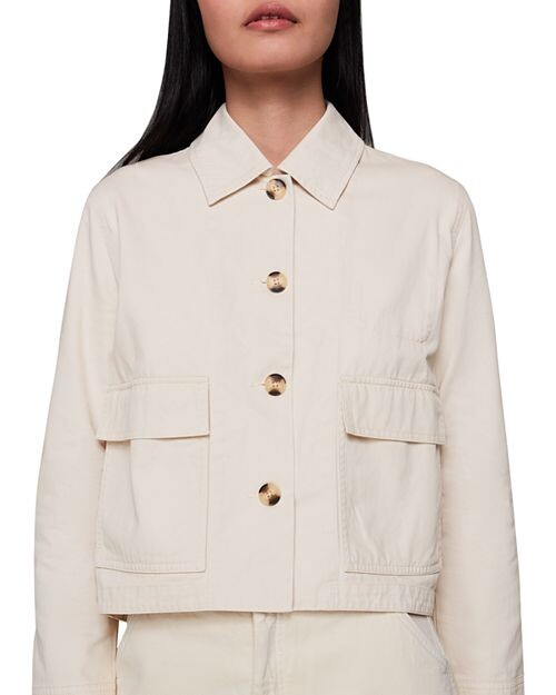 

Куртка Marie на пуговицах спереди Whistles, цвет Ivory/Cream