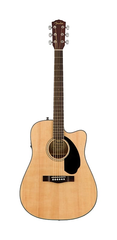 Акустическая гитара Fender CD-60SCE Solid Top Dreadnought Acoustic-Electric Guitar, Natural