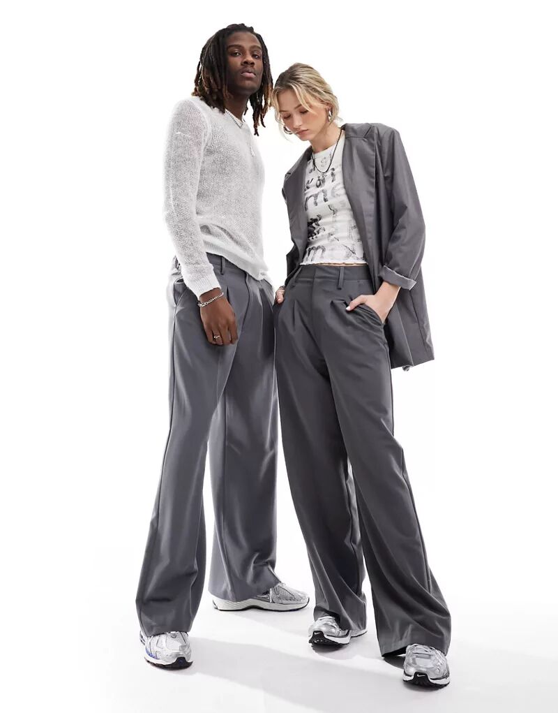 цена COLLUSION — Unisex — элегантные брюки серого цвета свободного кроя