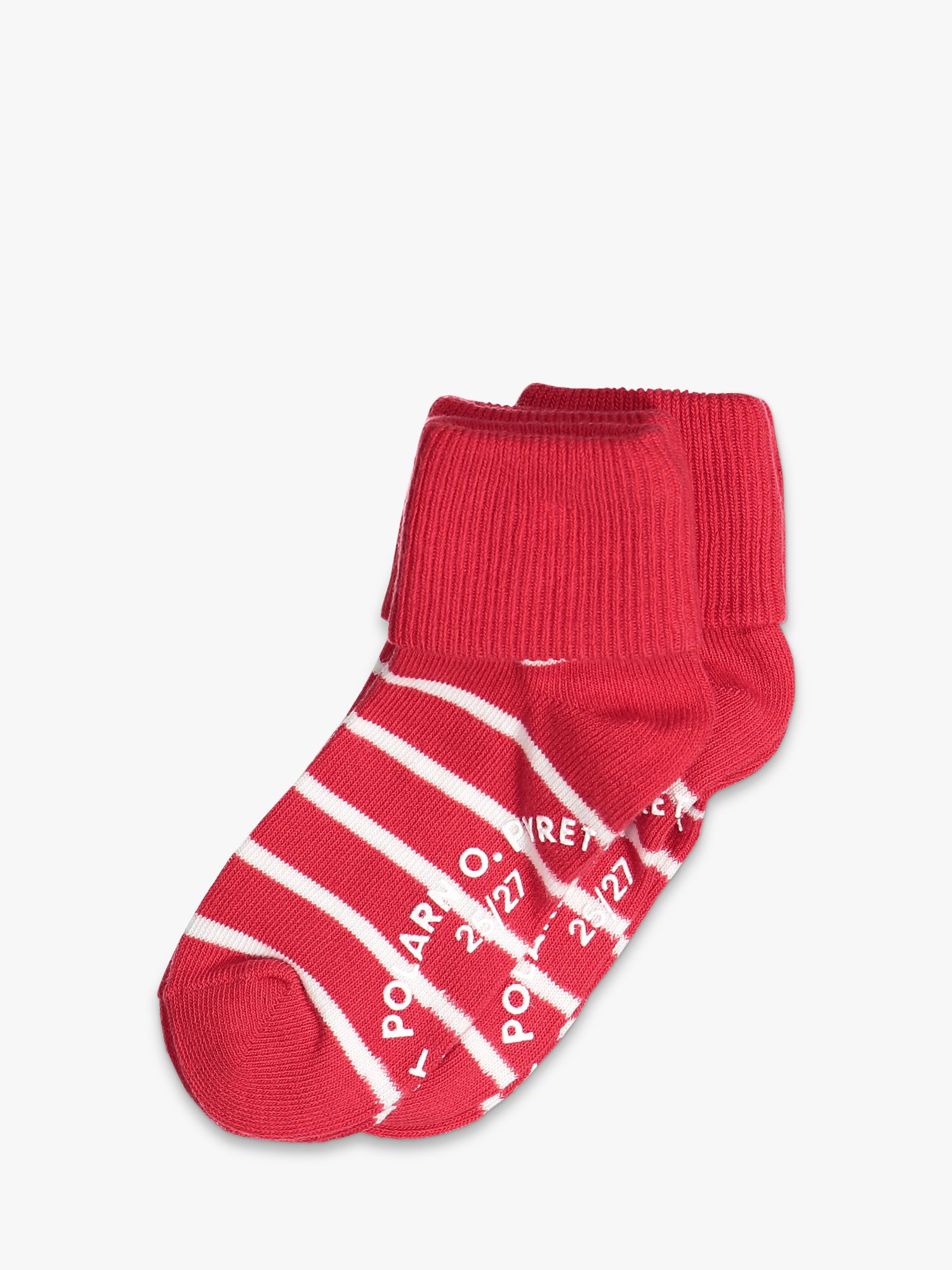 Детские противоскользящие носки в полоску Polarn O. Pyret, красный детские противоскользящие носки