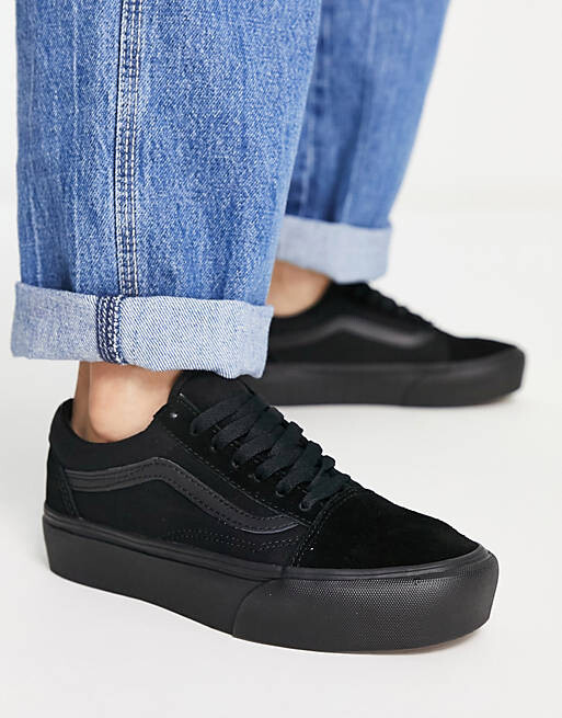 

Черные кроссовки на платформе Vans Old Skool black