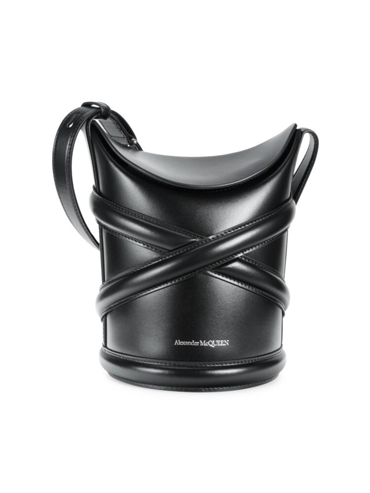 

Кожаная сумка через плечо Alexander Mcqueen, черный