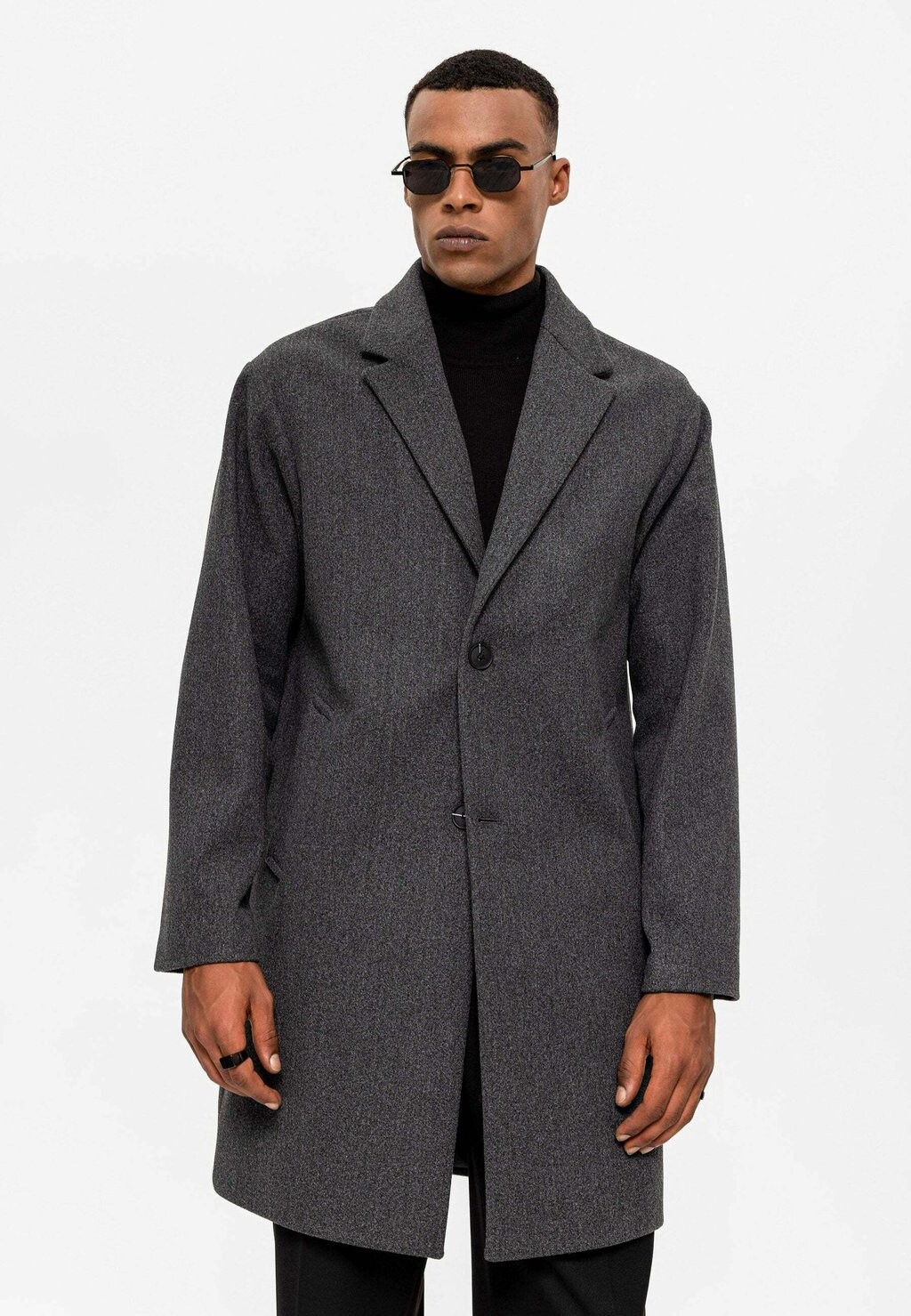 

Пальто классическое Lapel Collar Antioch, цвет anthracite