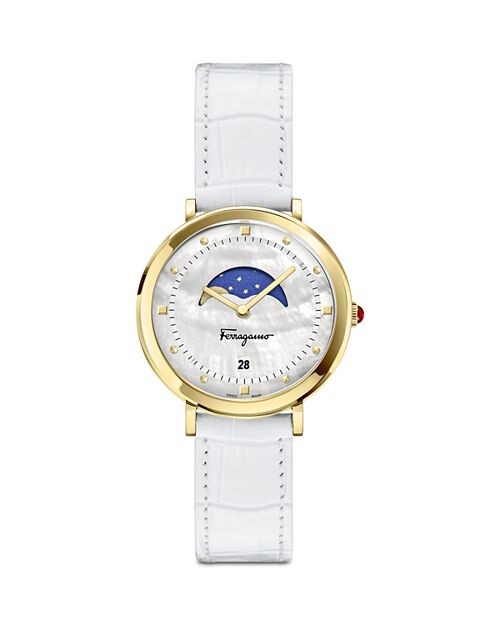 

Часы Salvatore Logomania с фазой Луны, 36 мм Ferragamo, цвет White