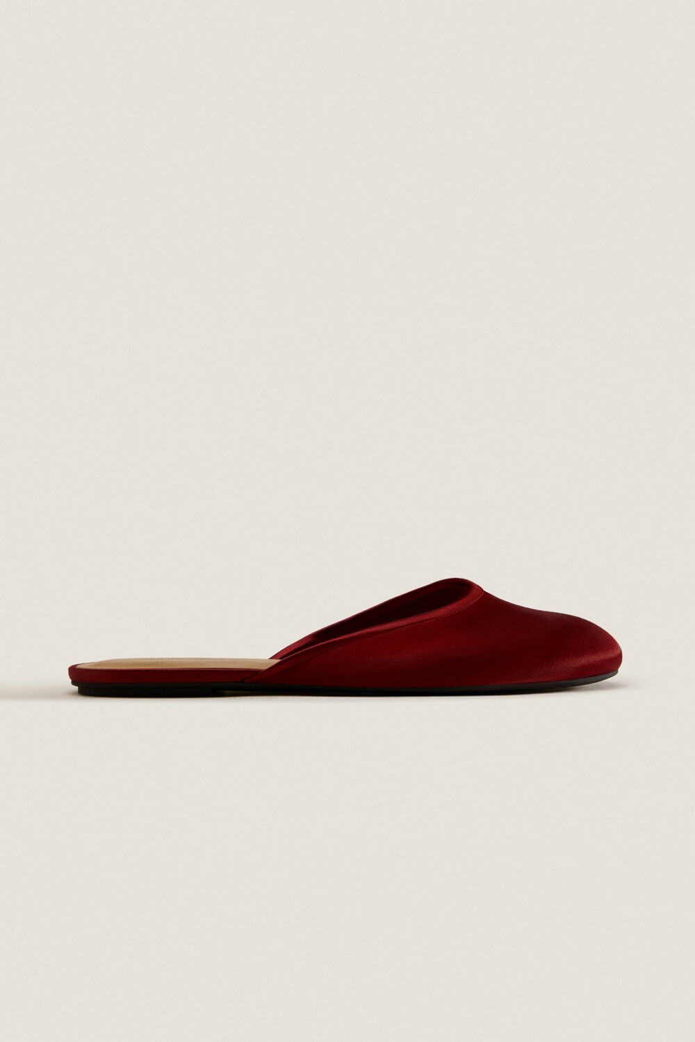 

Мюли из сатина Zara, бордовый красный