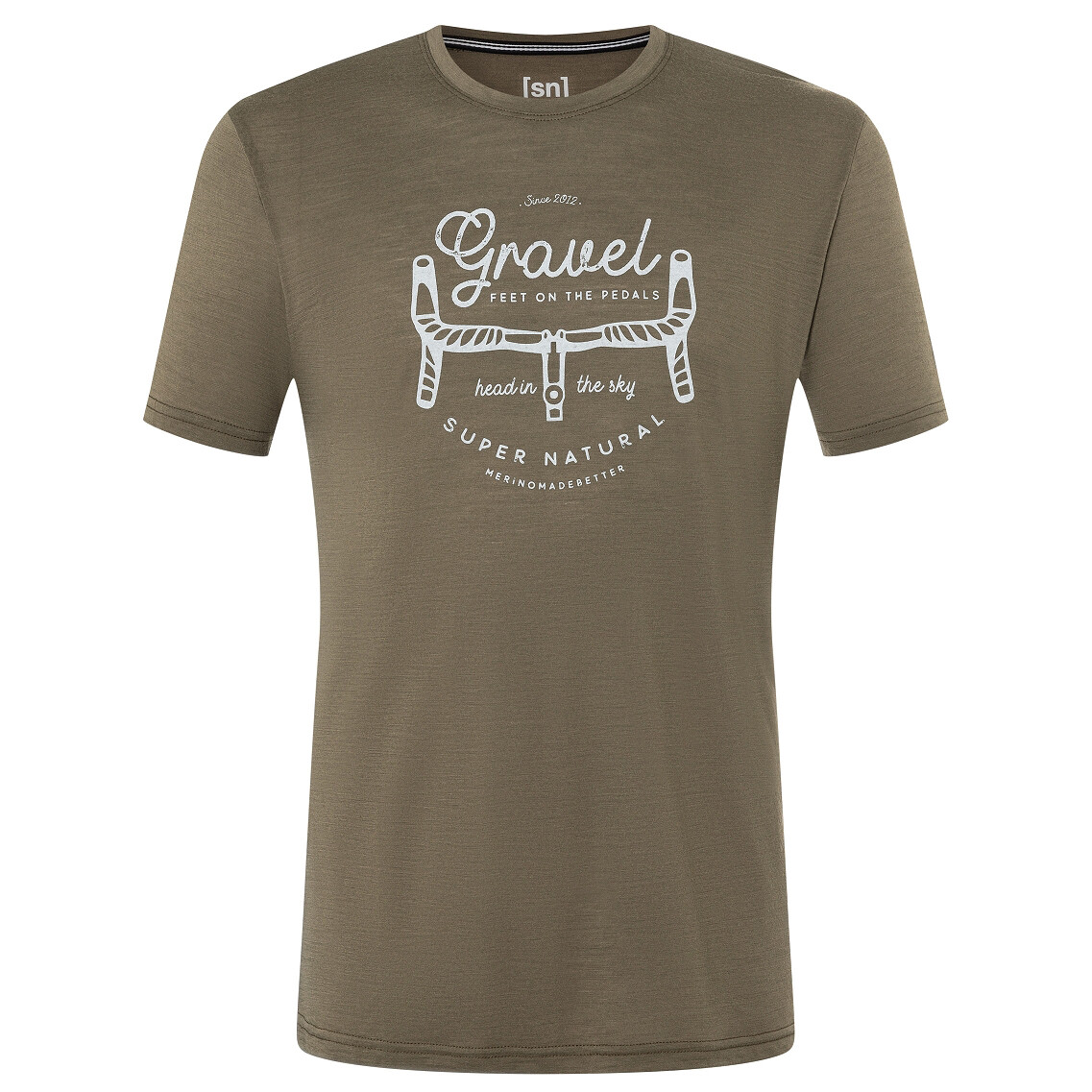 

Рубашка из мериноса Super Natural Handlebar Tee, цвет Stone Grey/Vapor Grey