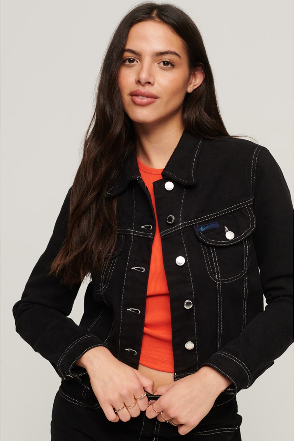 

Укороченная куртка из спецодежды Superdry, черный